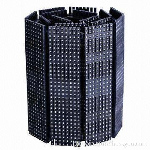 Helix high-resolution outdoor stage show LED curtain panel, measures 300 x 1200 x 30mm